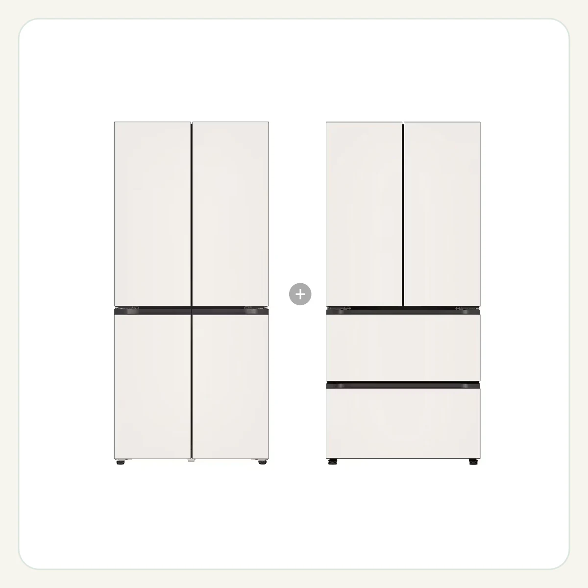 LG 디오스 오브제컬렉션 냉장고 Fit & Max + LG 디오스 오브제컬렉션 김치톡톡 Fit & Max 제품 이미지