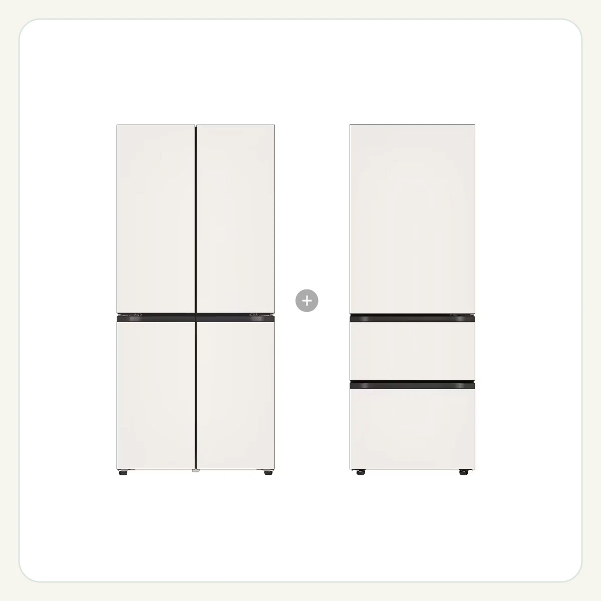 LG 디오스 오브제컬렉션 냉장고 Fit & Max + LG 디오스 오브제컬렉션 김치톡톡 Fit & Max 제품 이미지
