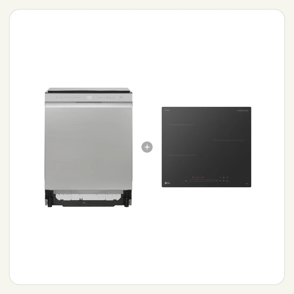 LG 디오스 AI 오브제컬렉션 식기세척기 + LG 디오스 인덕션 제품 이미지